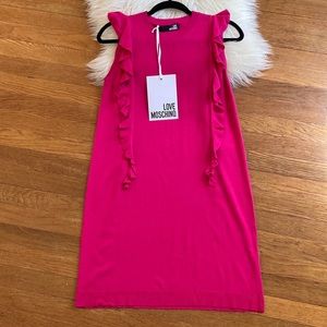 Love Moschino Viscose Knit Vestito Sleeveless Mini Dress